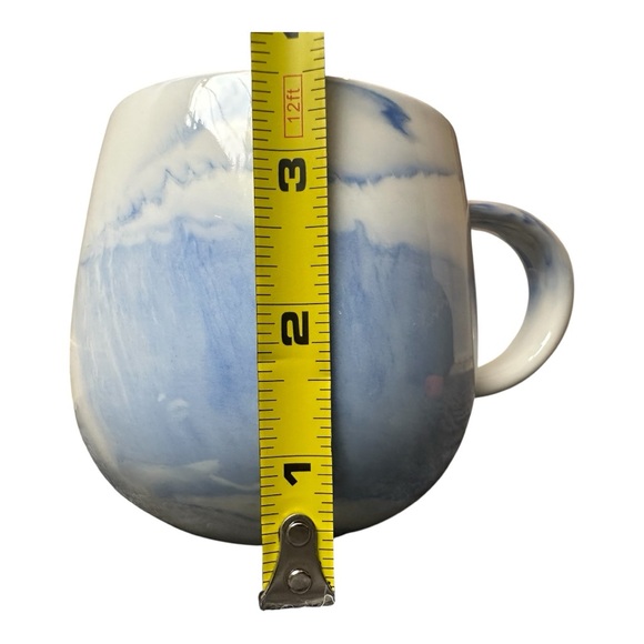 David’s Tea Marble Pattern Mug Blue White Swirl Coffee Tea - Picture 3 of 9